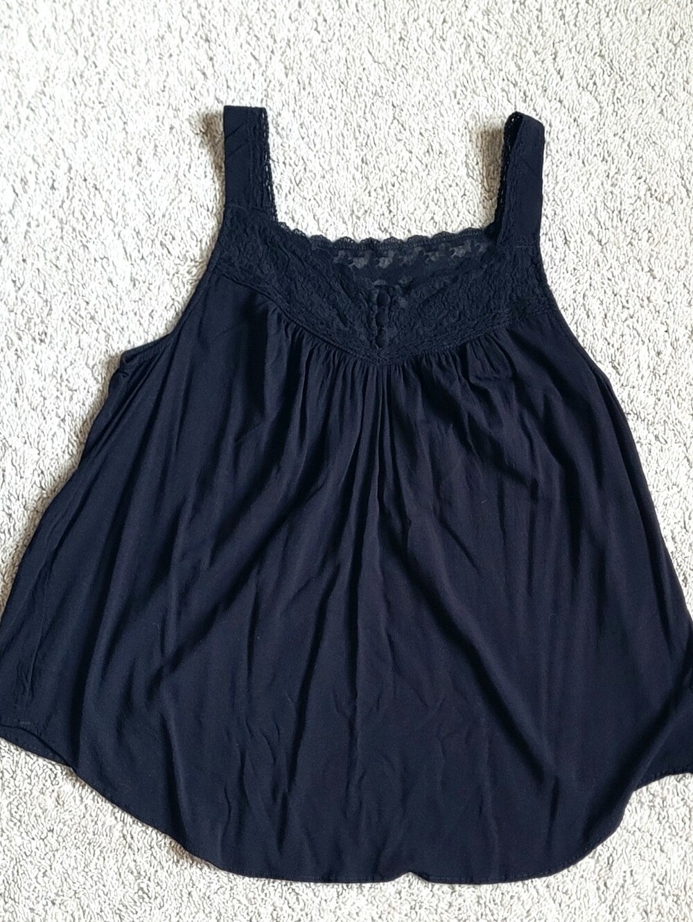 Black TORRID Rayon Slub Lace Inset Cami WOMEN'S SIZE 1X TOP